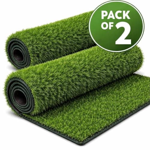 Homitecture 25 MM High Density Artificial Grass Bathmat Carpet Mat for Balcony Multipurpose Entryway Floor Doormat for Lawn Garden Terrace & Office (37 X 57 Cm, Green Pack of 2) 5