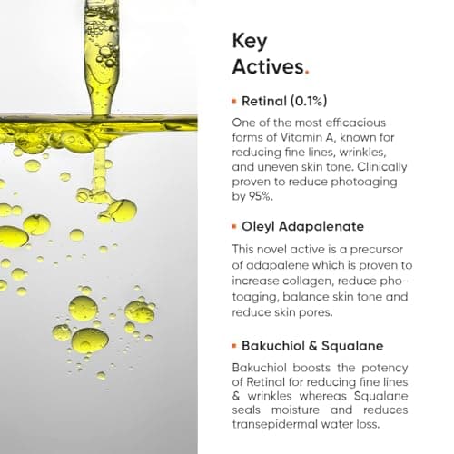 Minimalist Retinal 0.1% Face Serum | Reduces Fine Lines & Wrinkles | Enriched with Bakuchiol & Squalane | Anti-Aging & Hydrating Formula | For All Skin Types | 20 ml 4