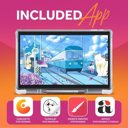PicassoTab-X11 Standalone Drawing Tablet • No Computer Needed • Pro Drawing Apps & Tutorials • 11" Laminated 2K Screen • 4096 Pressure Stylus Pen • Portable Digital Graphic Tablet for Artists -X11 5