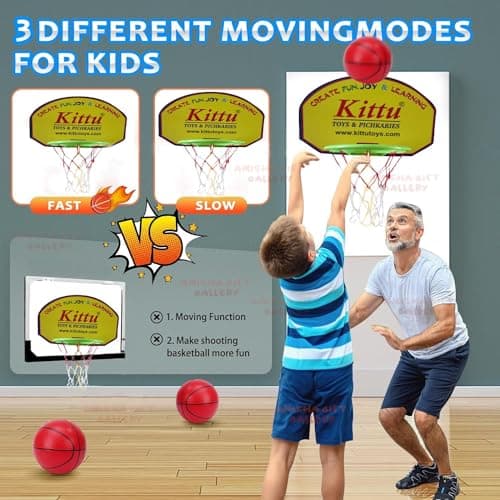 Basketball for Kids Set with Adjustable Height Stand, Basketball Hoop Toy for Kids, Indoor Outdoor Sports Game, Boys Girls Activity Play Set 4