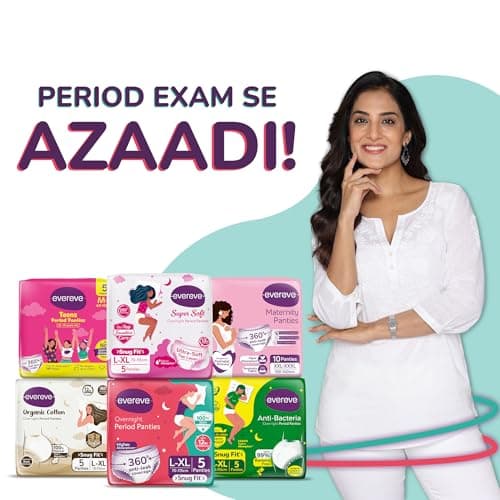 Evereve Maternity Period Panties for Women, (XXL-XXXL), 10 Pcs, Postpartum Heavy Flow Bleeding, 360 Degree Leak Protection, 3X Absorption, Soft Breathable Disposable Panties for Postnatal Recovery 3