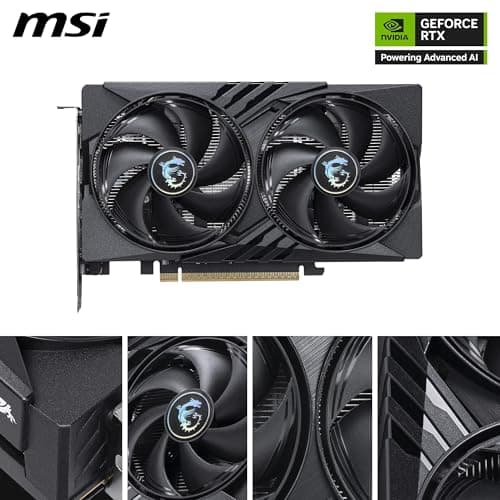 MSI GeForce RTX 5050 8G Gaming OC Graphic Card - NVIDIA GeForce RTX 5050 GPU, 8GB GDDR6 128-bit Memory, 20 Gbps, PCI Express Gen 5 x16 Interface, Upto 2632 MHz, Twin FROZR 10 2