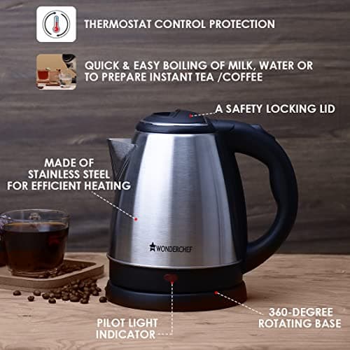 Wonderchef Crescent Electric Kettle 1.5 Litres, 2 years Warranty 4