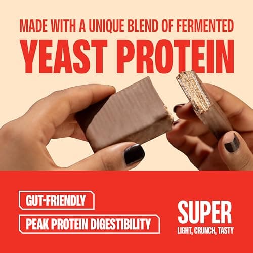 SuperYou Assorted Protein Wafer Bars (Pack of 20)|10g Protein, 3g Fiber, No Added Sugar|Yeast Fermented Protein|Energy Bars|Crunchy Wafer Bar|100% Vegetarian|No Palm Oil|800g 4