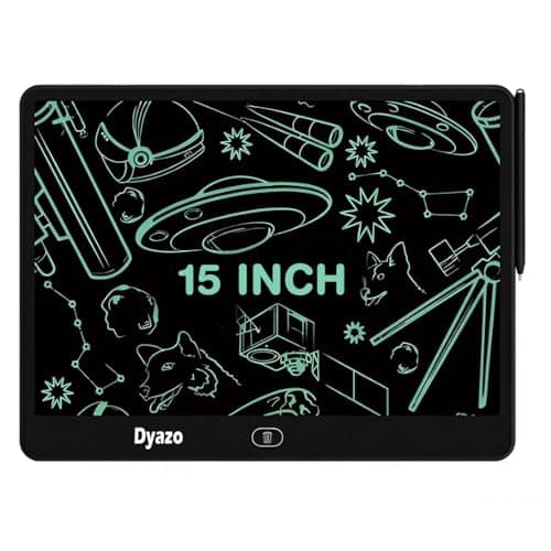 Dyazo 15 Inch LCD Re-Writing Tablet Pad with Stylus Pen | Lightweight and Portable Magic Slate Design for Drawing, Handwriting, Playing, Digital Notepad for Kids and Students (Black)