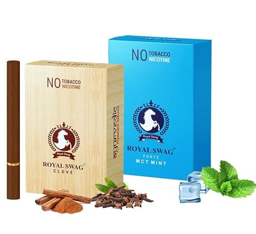 ROYAL SWAG Clove And Mint Flavour Wellness Sticks 10 Sticks Each Pack of 2 Boxes Ayurvedic Herbal Blend Wellness Sticks