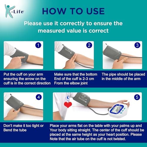K-Life Model Bpm-104 Fully Automatic Digital Electronic Blood Pressure Checking Monitor, Bp Moniter - White 5