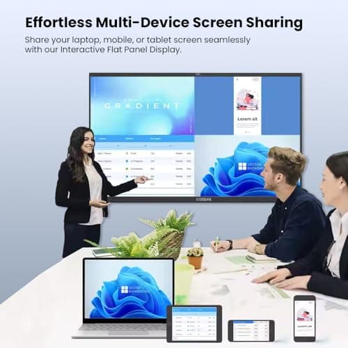 Cornea 65 Inches 4K UHD Touch Screen LED TV UltraTouch Display Interactive Flat Panel Monitor 3840x2160 Pixels Latest Android Version Ideal for Office,Institute With K12-Educational Content|8GB 128GB| 2