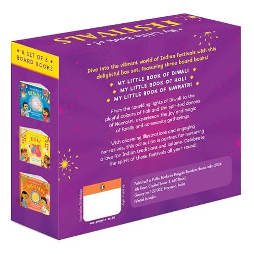 My Little Book of Festivals (Boxset) : Illustrated board books on the Indian festivals of Diwali, Holi and Navratri | Hindu mythology for kids age 3+ 2