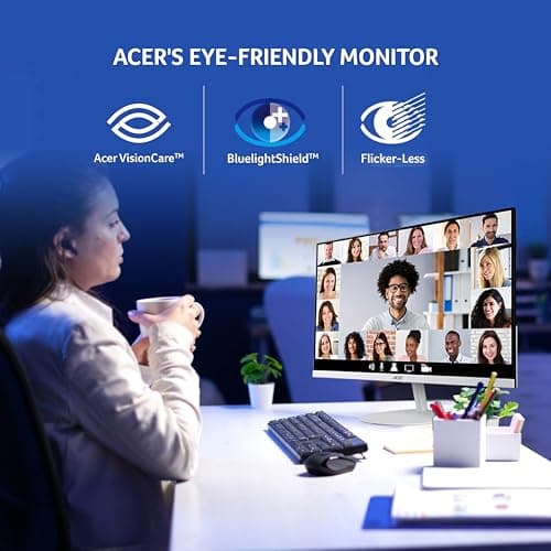 acer SA272 P1 27 Inch Full HD IPS Ultra Slim (7.2mm Thick) Backlit LED Monitor I Zero Frame I 144Hz Refresh I 1 MS VRB I AMD FreeSync I 1xHDMI 1xVGA I Speakers I Eye Care I Eco Display 3