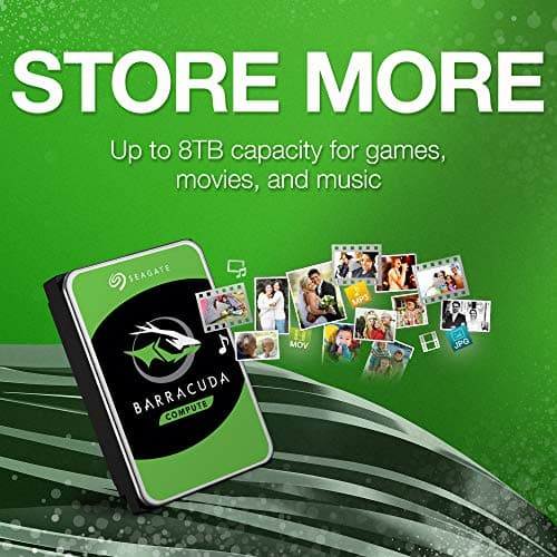 Seagate Barracuda 4 TB Internal SATA Hard Drive HDD 6Gb/s 256MB Cache 3.5 Inches (8.8 cm) for Computer Desktop PC (ST4000DM004) 4