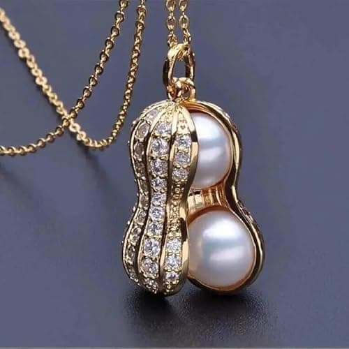 MEENAZ Gold pendant necklace for women Girls Ladies girlfriend Wife Moti Shell Pearl Necklace for woman stylish locket diamond ad cz Pendants chains western Valentine Gift Anti tarnish jewelry 87 3