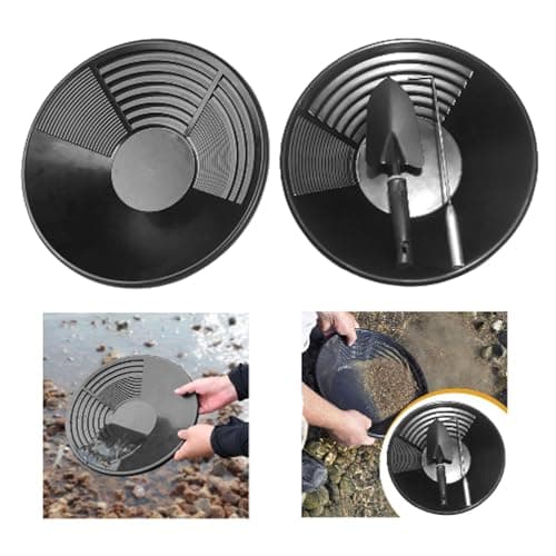 Meadawgs® Gold Panning Pan Double Riffles Enthusiasts Portable Beach for Easier Mining Without Shovel Hook| Gadgets & Other Electronics | Metal Detectors|1 Gold Panning Pan 5