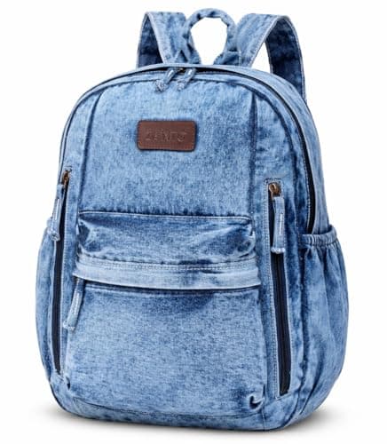 ZAINTO Denim Women Backpack college bag for women backpack Stylish Outdoor Travel Commute Daypack Large Capacity School bag Bookbag