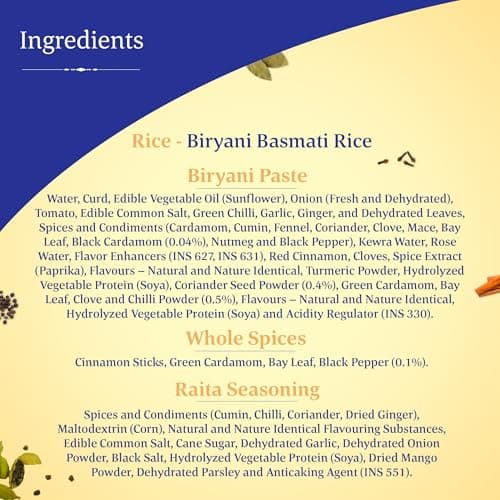 Daawat Biryani Kit Hyderabadi | Authentic Recipe | Ready in 30 min | Ready to Cook 334 gm/410gm (Weight may vary) 4