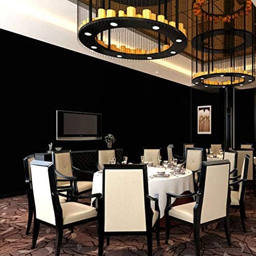 Wolpin Black Solid Colour Self Adhesive Wallpaper (45 x 300 CM, Black) | DIY Home Renovation Sheet for Furniture Cabinets Kitchen Cupboard Gift Wrapping | Waterproof Peel & Stick PVC Decorative Film 6