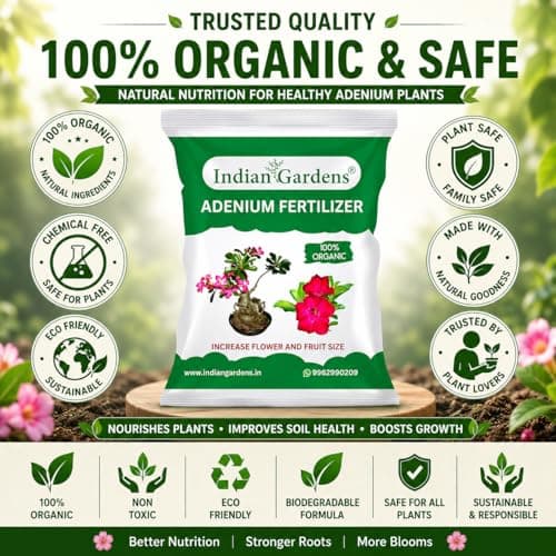 Indian Gardens - Adenium Organic Fertilizer (1 Kg) | Plant Food For Flowering Plants | Flower Booster 4