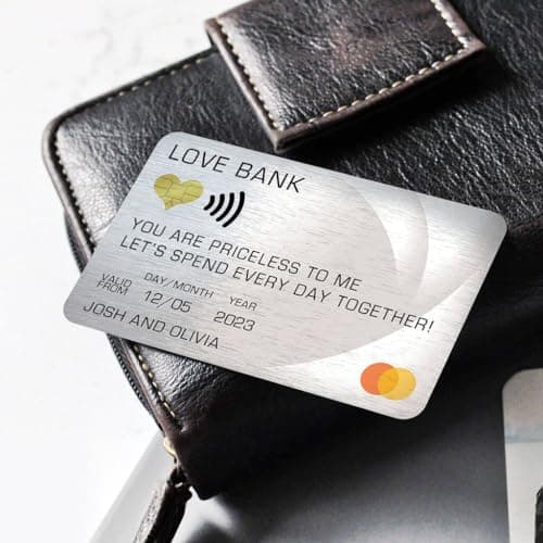 Fairus Personalised Love Bank Wallet Card for Him, Her, Birthday, Anniversary, First Date 4