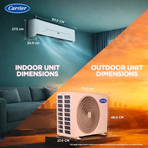 Carrier 1.5 Ton 3 Star Wi-Fi Smart Flexicool Inverter Split AC (Copper, Convertible 6-in-1 with Wi-Fi with Geo-Fencing, Smart Energy Display, 2026 Model, ESTER EDGE Gxi WiFi-CAI18EE3R36W1, White) 3