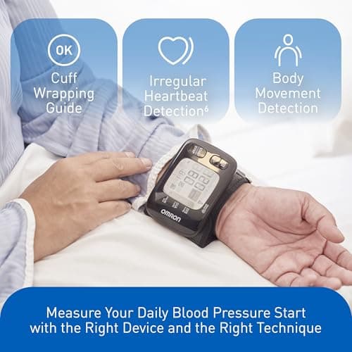 Omron HEM 6232T Wrist Blood Pressure Monitor (Black) 3