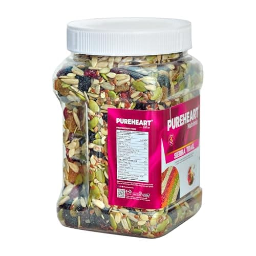 PUREHEART Nutrimix – Sierra Trail | Premium Seed & Berry Mix with Sunflower, Pumpkin, Cranberry, Raisins & Flax | High Fiber Superfood Snack for Energy & Digestion – 800g 4