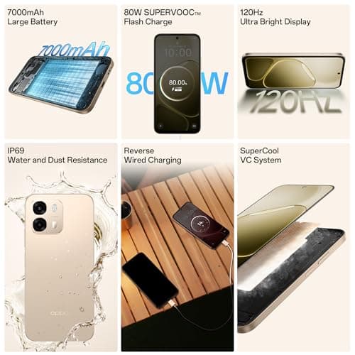 Oppo A6 Pro 5G (Brown, 8GB RAM, 128GB Storage) 6.75 Inch Screen, 144Hz Display, 7000mAh Battery, 80W Fast Charging,16MP Front & 50MP Main Camera with No Cost EMI/Additional Exchange Offers 2