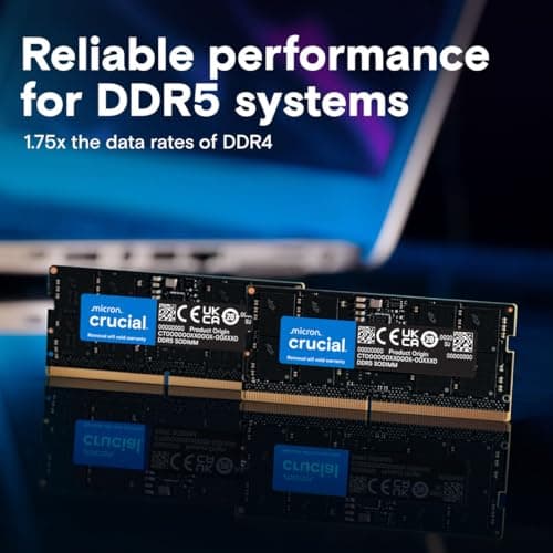 Crucial RAM 8GB DDR5 4800MHz CL40 Laptop Memory CT8G48C40S5 2