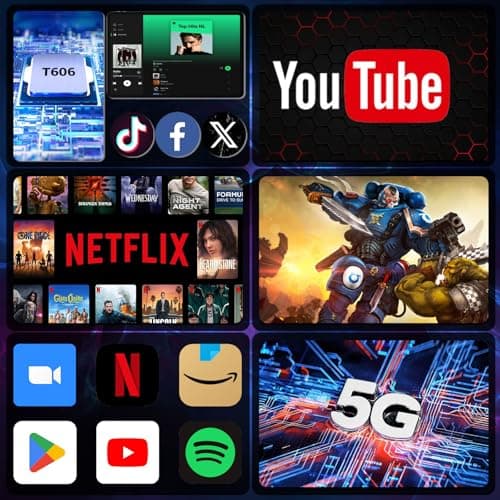 10.1" Android Tablet, 8GB RAM, 128GB Storage, Android 12 Oct-core Processor, 5 Million + 13 Million Dual Cameras, WiFi Bluetooth 1TB IPS Extended Full HD Display, 4