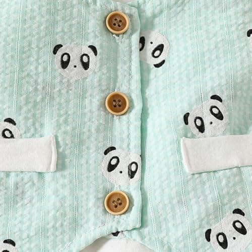 Hopscotch Baby Boys Animal Print Short Sleeves White Formal Set for Ages (6-9 Months) 5