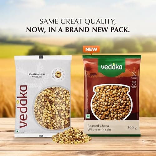 Amazon Brand - Vedaka Roasted Chana Whole with skin 500 g 2