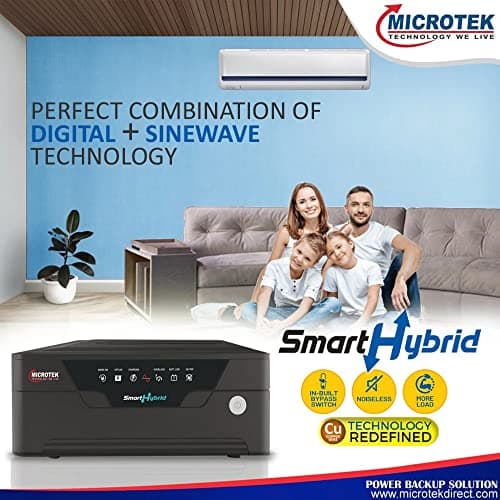 Microtek Smart Hybrid Digital & Sinewave Combination Inverter/UPS Series for Home, Office & Shops((1275-12V) 3