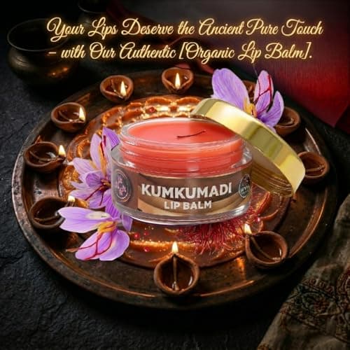 Extra large kumkumadi Lip balm for dark lips Treatment | 10g | aurvedic, organic balm | brightening lip lightening l men, women | lip balm for kids girls, tinted lip, 4 use in 1 balm, cocoa butter 4