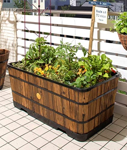 VegTrug Wood Trough Planter (Burnt Oak, Large), 1 Piece, 92 Cm X 50 Centimeters 3