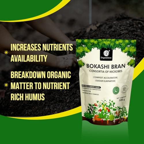 OrganicDews Bokashi Bran (500 g - Pack of 1) – Organic Compost Starter Powder with EM Microbes for Kitchen Waste, Food Waste Composting & Soil Enrichment | Indoor & Outdoor Home Composting Solution 4