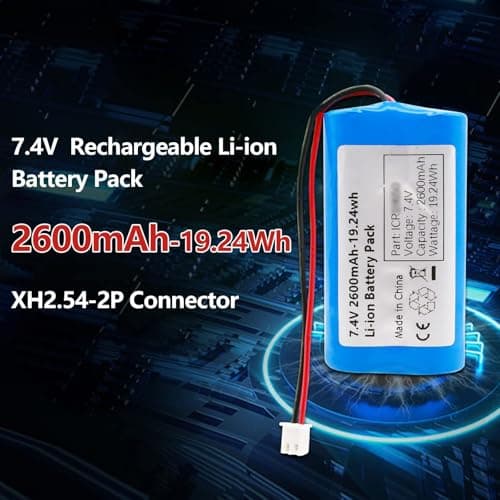 7.4V 2600mAh Lithium Battery with BMS & XH2.54 Connector for RC Cars, Robotics, LED Projects 2