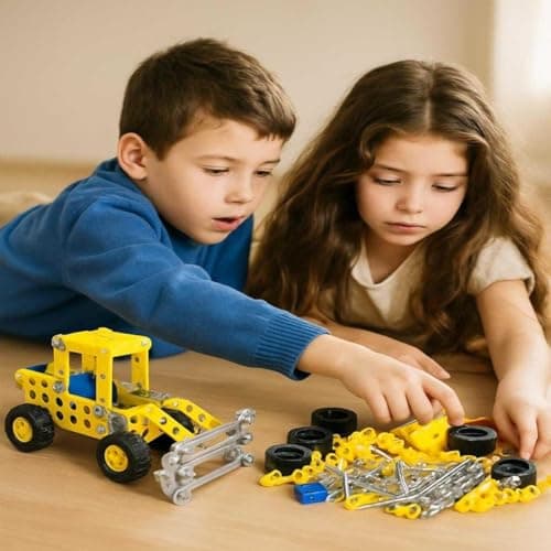 Chocozone 180pcs Metal Blocks Stem Educational Toys Engineering Building Blocks & Construction Set Toys for 8+ Years Old Boys & Girls 2