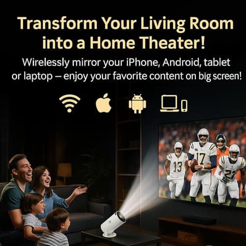 BEAMX Vision Pro Fully Smart Android 13 | H713 Chipset | TF Card | Miracast | 4k Support | 4D Keystone Adjustment | Compatible with TV Sticks, Windows, iOS, Android, Gaming Consoles 4