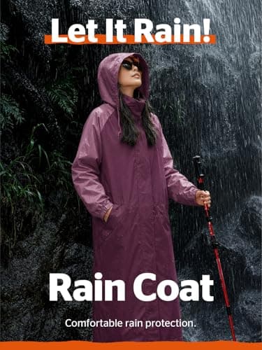 Wildcraft Women Rain Jacket | Regular Fit Hooded Longline Design | Colourblocked Pattern With Zipper Closure & Elasticated Cuffs | 100% Polyester Waterproof Active Wear 2