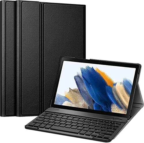 typecase Keyboard Case for Samsung Galaxy Tab A8 10.5 Inch 2022 Model (SM-X200/X205/X207), Slim Lightweight Stand Cover with Magnetically Detachable Wireless Bluetooth Keyboard, Black