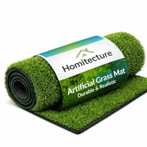 Homitecture 25 MM High Density Artificial Grass Carpet Mat for Balcony Multipurpose Entryway Floor Doormat for Lawn Garden Terrace & Office (37 X 57 Cm, Pack of 1)