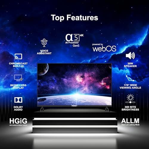 Foxsky 127 cm (50 inches)4K UHD QLED Smart TV (WebOS) TV 50FSVS (Black) 2