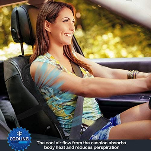 NEAR STOP Cooling Car Seat Cushion, 12V Automotive Cool Seat Covers Universal Fit Seat Cushion Ventilate Breathable Air Flow with Holes for Driver Seat, Office Chair in Hot Summer(Pack of 1)