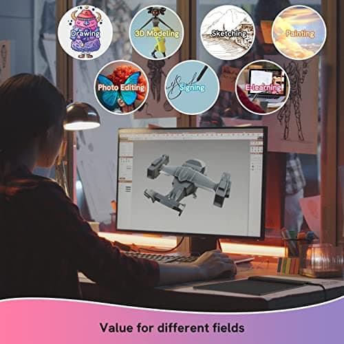 VEIKK S640 V2 Pen Tablet ，6 x 4 Inch Graphic Drawing Tablet with Battery -Free Passive Pen (8192 Levels Pressure)- Black 5