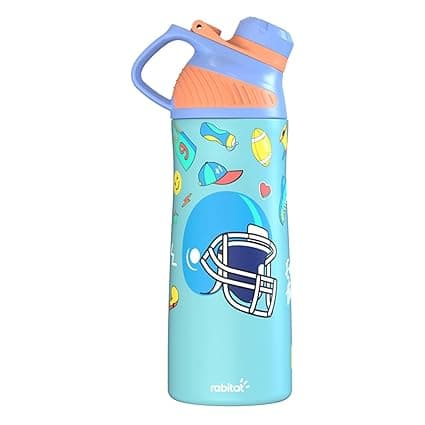 Rabitat ZYLO 550ml Kids Water Bottle for School | 2-Year Brand Warranty | Magnetic Flip Cap, Leakproof | Triple Insulated Stainless Steel Thermosteel Flask | 24 Hrs Hot & Cold | Mad Eye