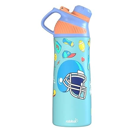 Rabitat ZYLO 550ml Kids Water Bottle for School | 2-Year Brand Warranty | Magnetic Flip Cap, Leakproof | Triple Insulated Stainless Steel Thermosteel Flask | 24 Hrs Hot & Cold | Mad Eye
