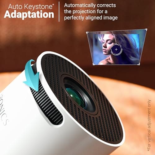 Zebronics Rechargeable Smart Projector, 4K Support, Built-in Battery Upto 3hr, 4000 Lumens, 381cm Screen, Dual Band Wi-Fi, 720p Playback, Bt v5.4, App Support, Built-in Speaker (Pixa Play 76B) 4