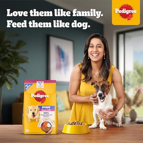 Pedigree Puppy Dry Dog Food, Chicken & Milk, 10 kg, Contains 37 Essential Nutrients, 100% Complete & Balanced Food for Puppies 4