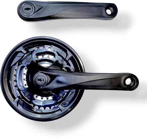 GHG 24-34-42T Crankset Steel Chainwheel 7/8/9 Speed Universal Square Hole Mountain Bike, Racing Bike, Road Bicycle Wheel (Front Pack of 24T-34T-42T)