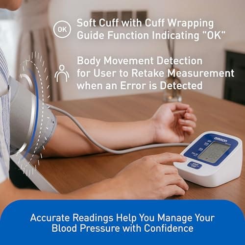 Omron 8712 Automatic Finger Blood Pressure Monitor (White and Blue) 4