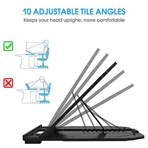 SMILEDRIVE® Adjustable Laptop Desk Table with Mobile Holder | Ergonomic Plastic Riser Laptop Stand | Made in India 5